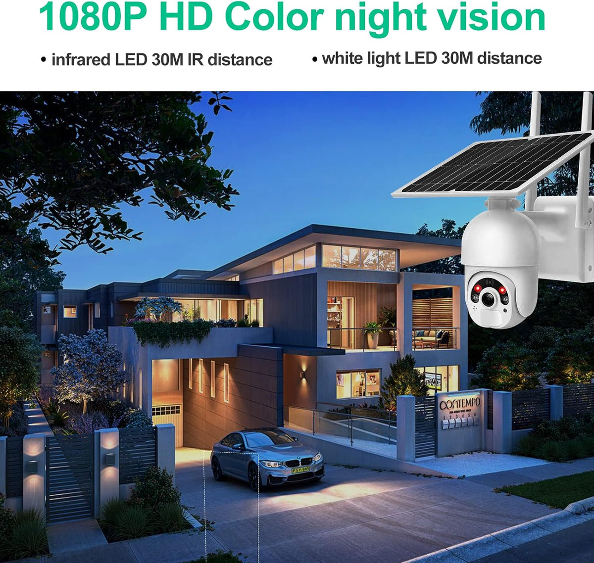 Solar Security Camera with 5dBi Antenna and 14400mAh Battery K26269