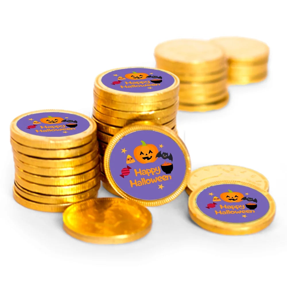 84 Pcs Halloween Candy Party Favors Chocolate Coins C918