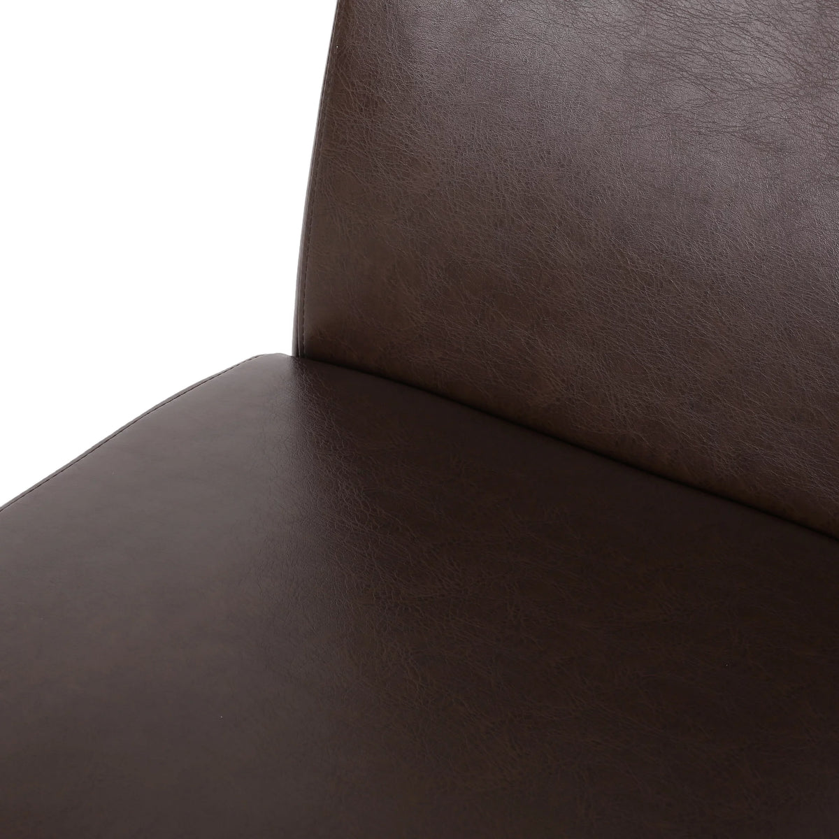 Faux Leather Dining Chairs Set of 6 Dark Brown N205