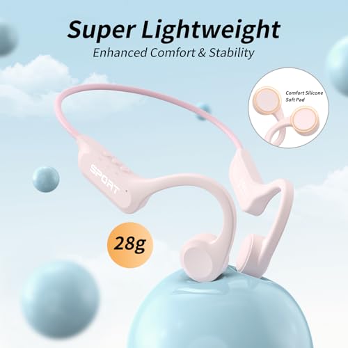Bone Conduction Open Ear Headphones with Mic IPX6 Waterproof H5966