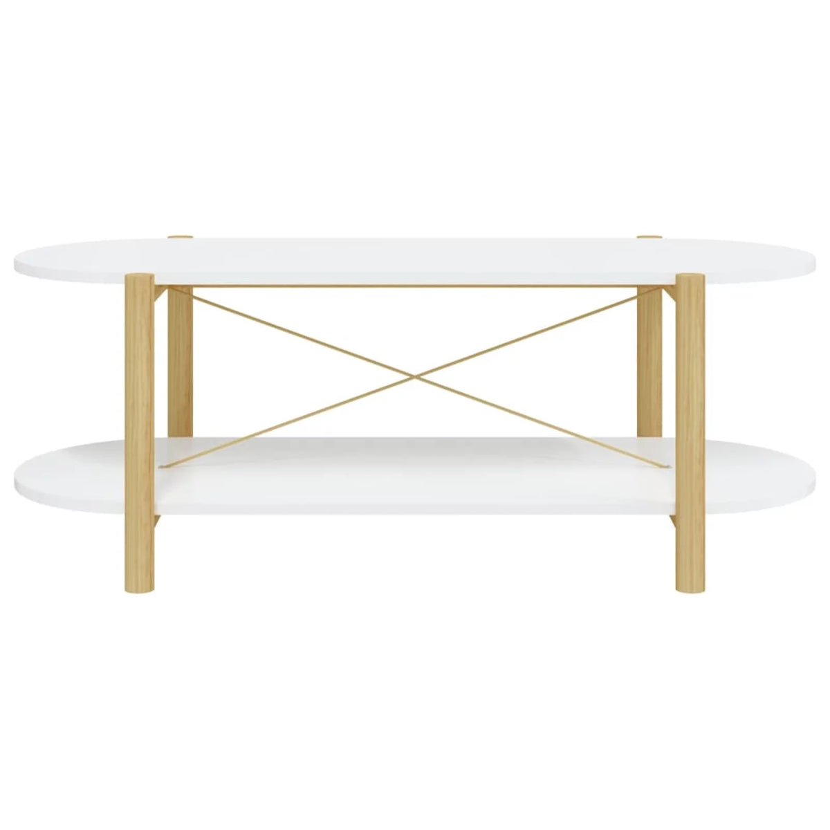 White Engineered Wood Coffee Table Y6794