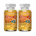Vitamin K2 (MK7) with D3 10,000 IU 120 Capsules Pack of 2 A861