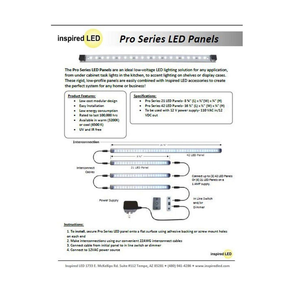 21 LED Under Cabinet Lighting Warm White I68503