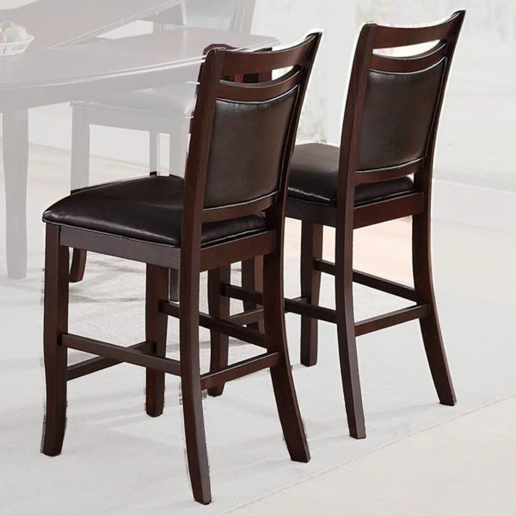 Set of 6 Faux Leather Counter Height Dining Chairs X74193
