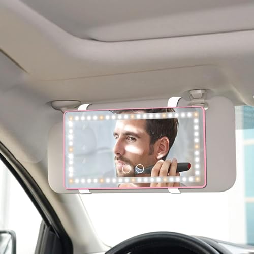Rechargeable Clip-on Car Sun Visor Vanity Mirror with 3 Light Modes B904060