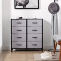 Black 8 Drawer Fabric Dresser C22638