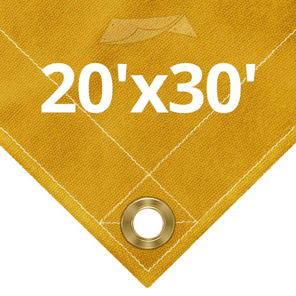 10 oz Tan Canvas Tarps 20' x 30' N68333
