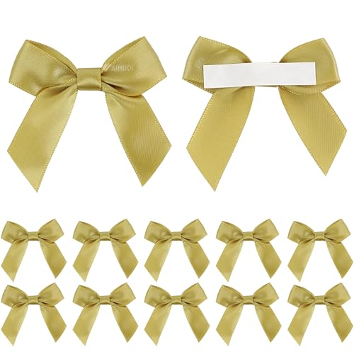 Red Satin Ribbon Bows 2" Self Adhesive 50 PCs Z97244