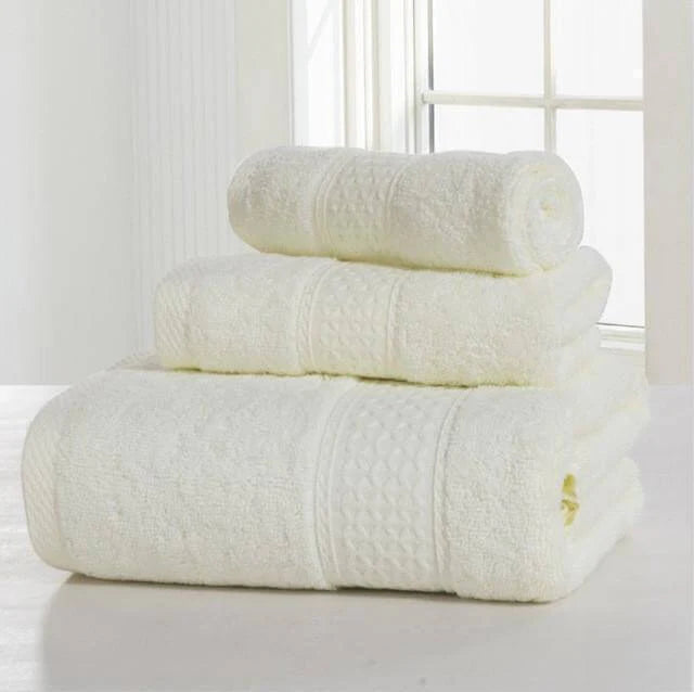 3-Piece 100% Cotton Bath Towel Set L525833