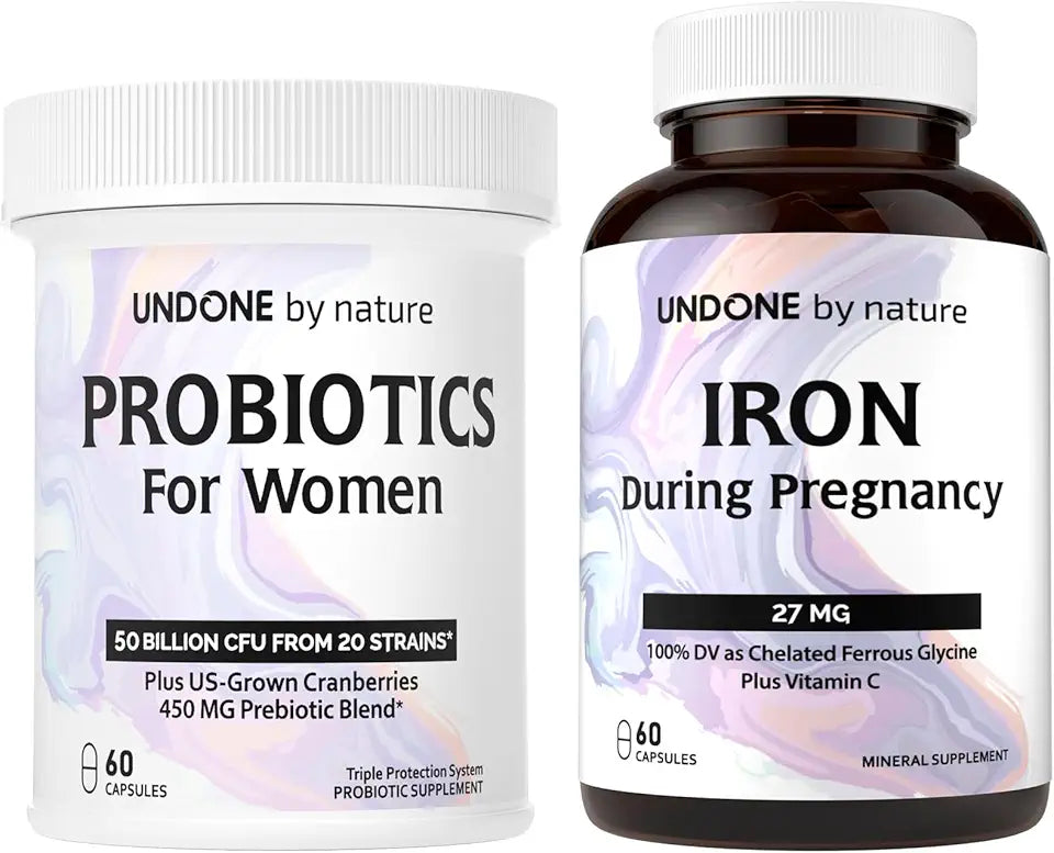 Probiotic for Women & Iron During Pregnancy, 2 Packs, 60ct P667