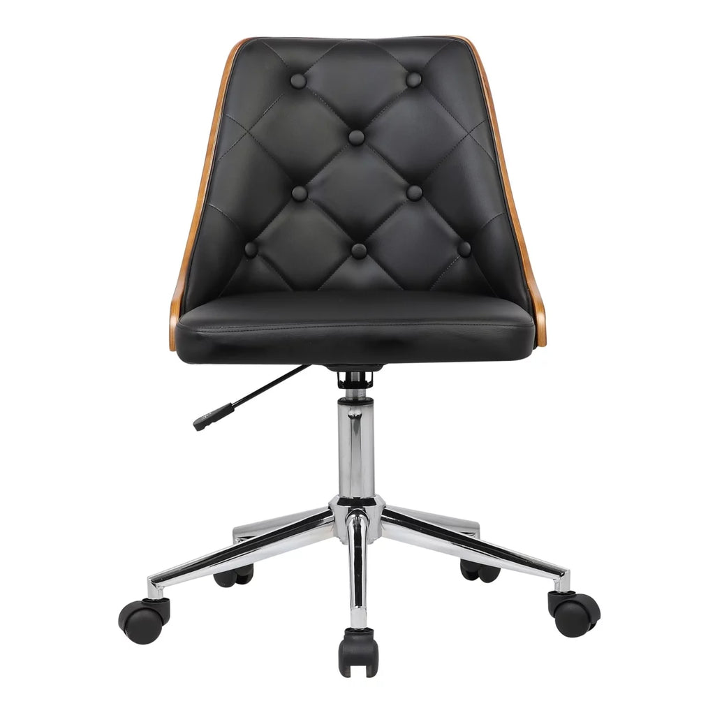 Brown and Black Adjustable Tufted Office Chair O708