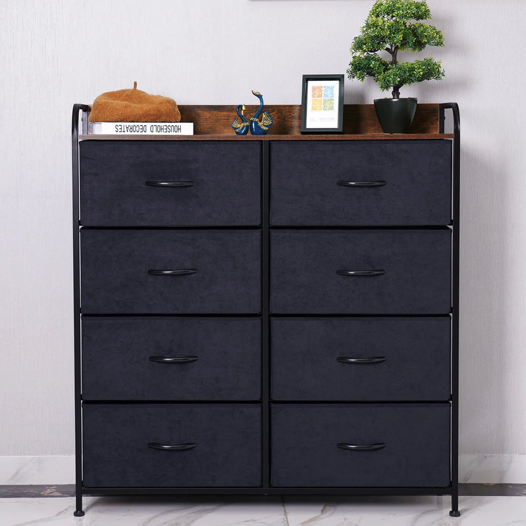 8 Drawer Dresser with Rustic Finish S716