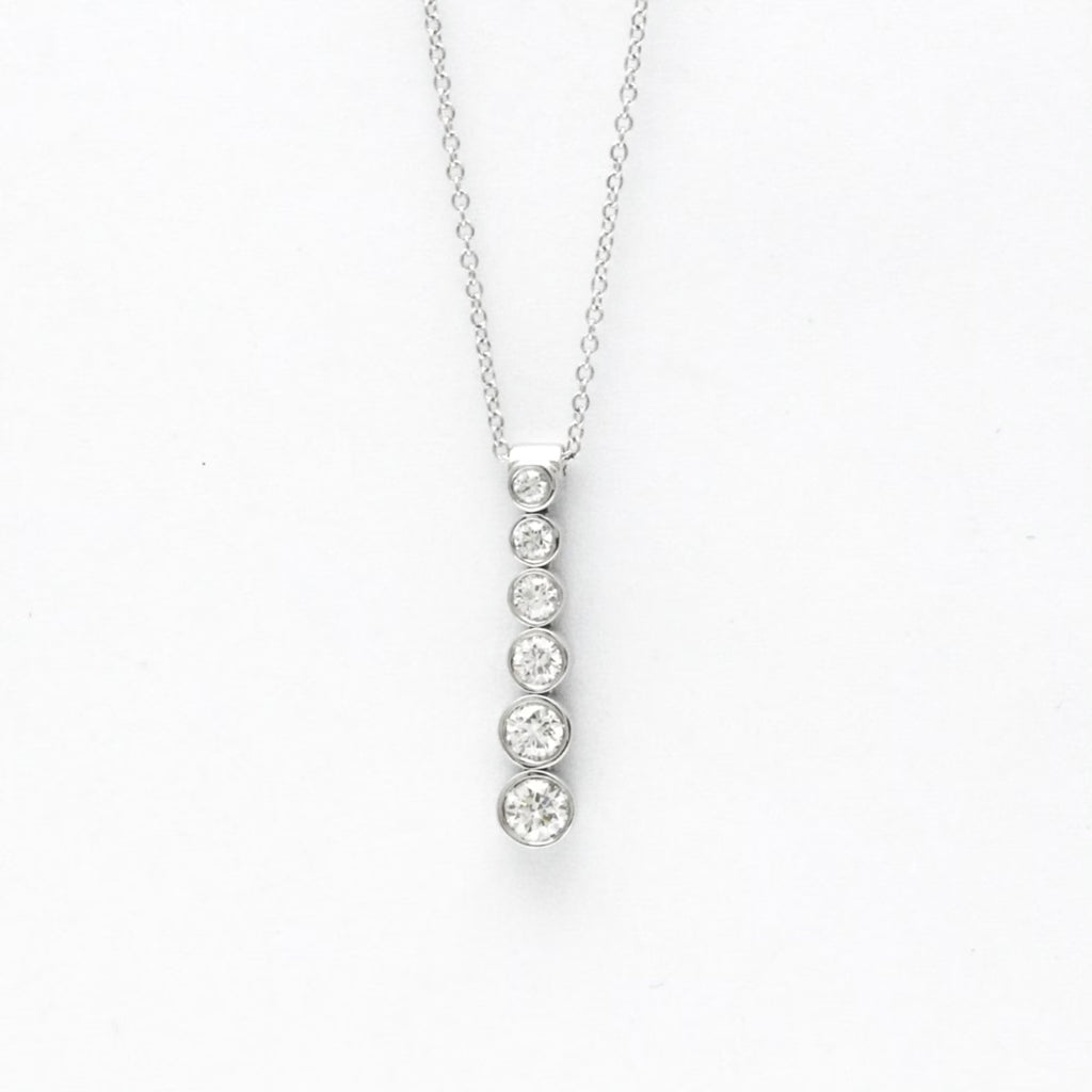 Platinum Diamond Drop Necklace J745831