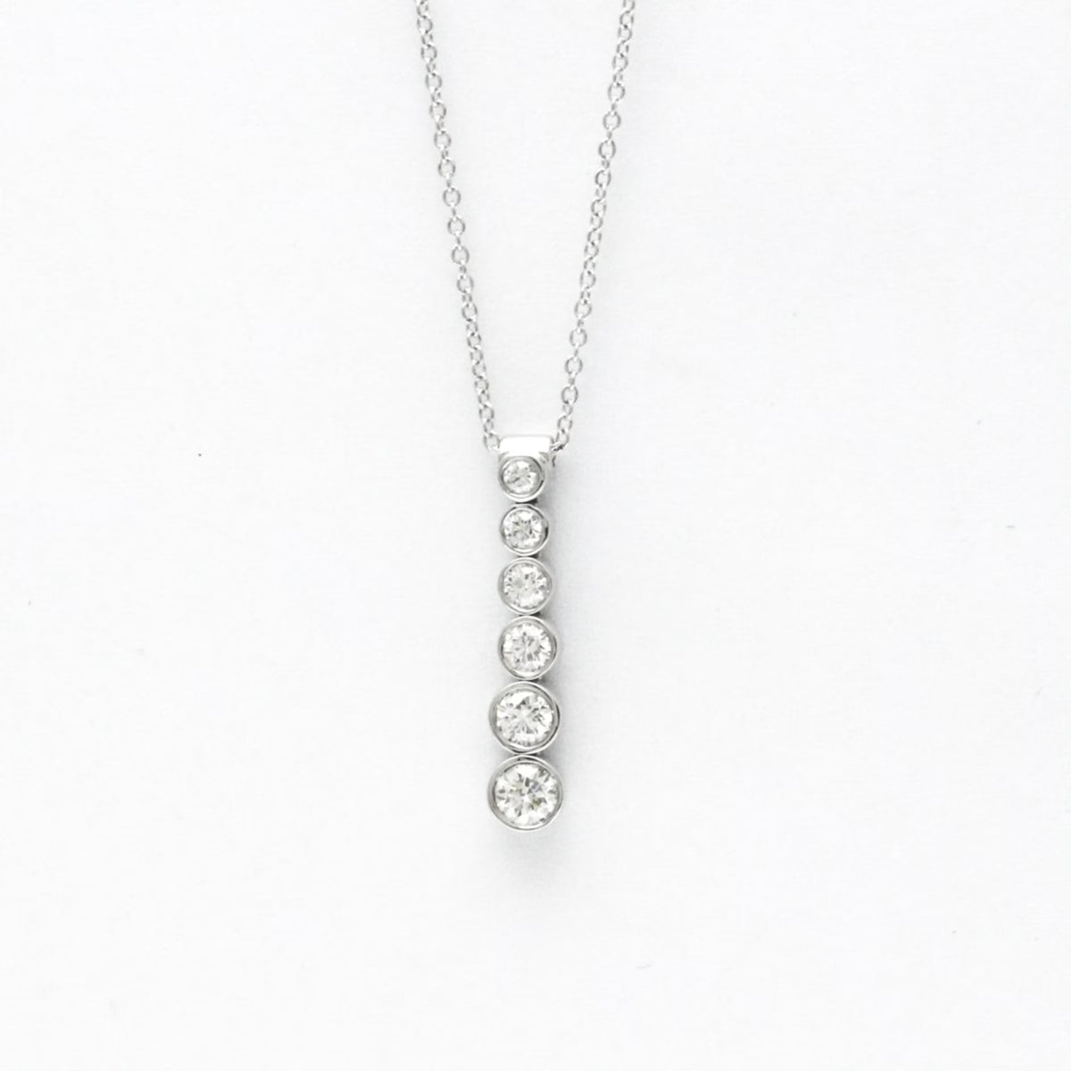 Platinum Diamond Drop Necklace J745831