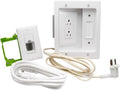 White Recessed In Wall TV Power Kit with USB, Pack of 2 Q7245