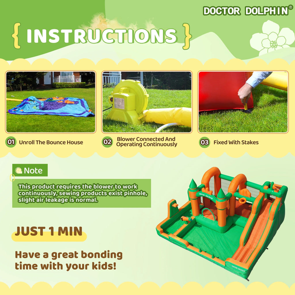 Inflatable Water Slide Bounce House with Blower H987