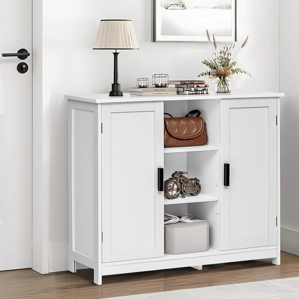 White 2 Door 4 Shelf Storage Cabinet H4670