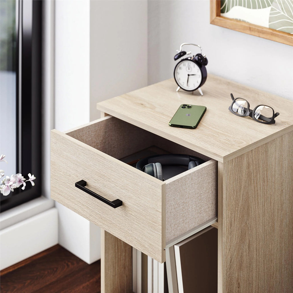 Light Oak Nightstand with Drawer V689968