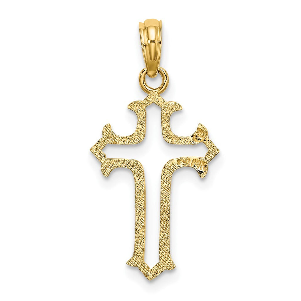 Gold Cross Charm Pendant Necklace H747837