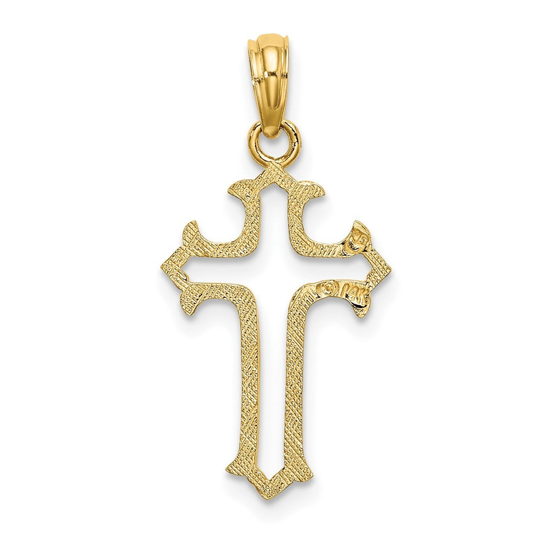 Gold Cross Charm Pendant Necklace H747837