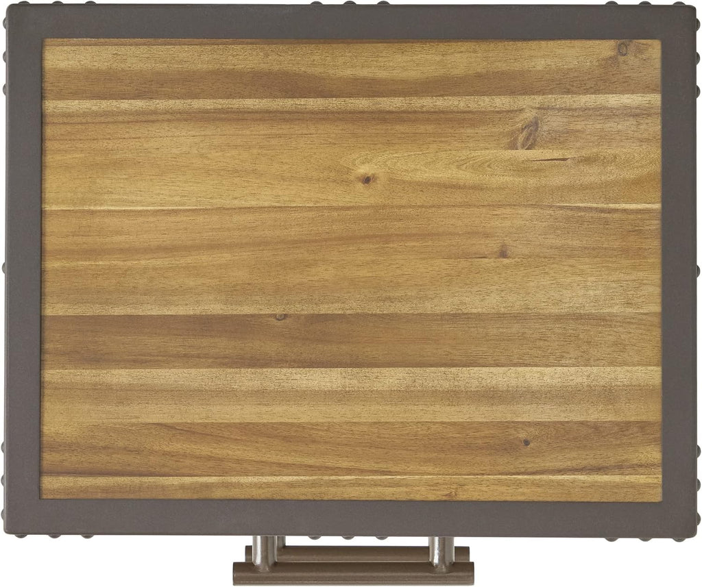 Natural Stained Acacia Wood Two Drawer Night Stand T813919