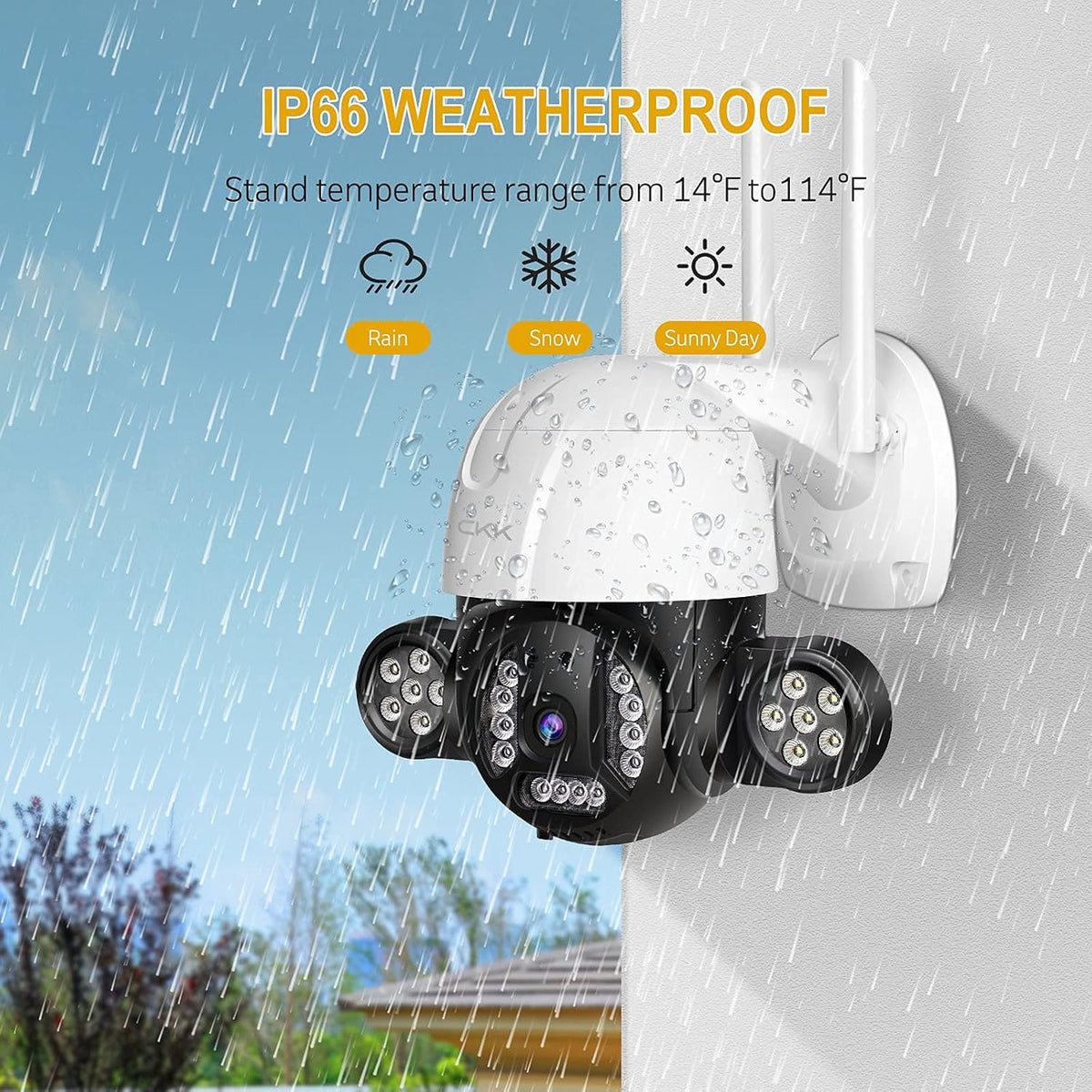5MP Wireless PTZ Security Camera Outdoor with 64GB SD Card B96202
