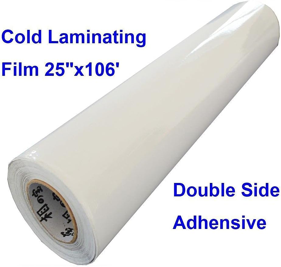 Double Sided Adhensive Pressure Sensitive Laminating Mount Film 25"x106' Roll B28959