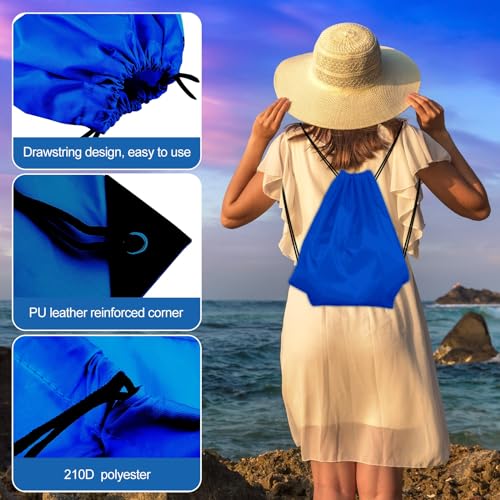 Blue Drawstring Backpack Bags Bulk B29739