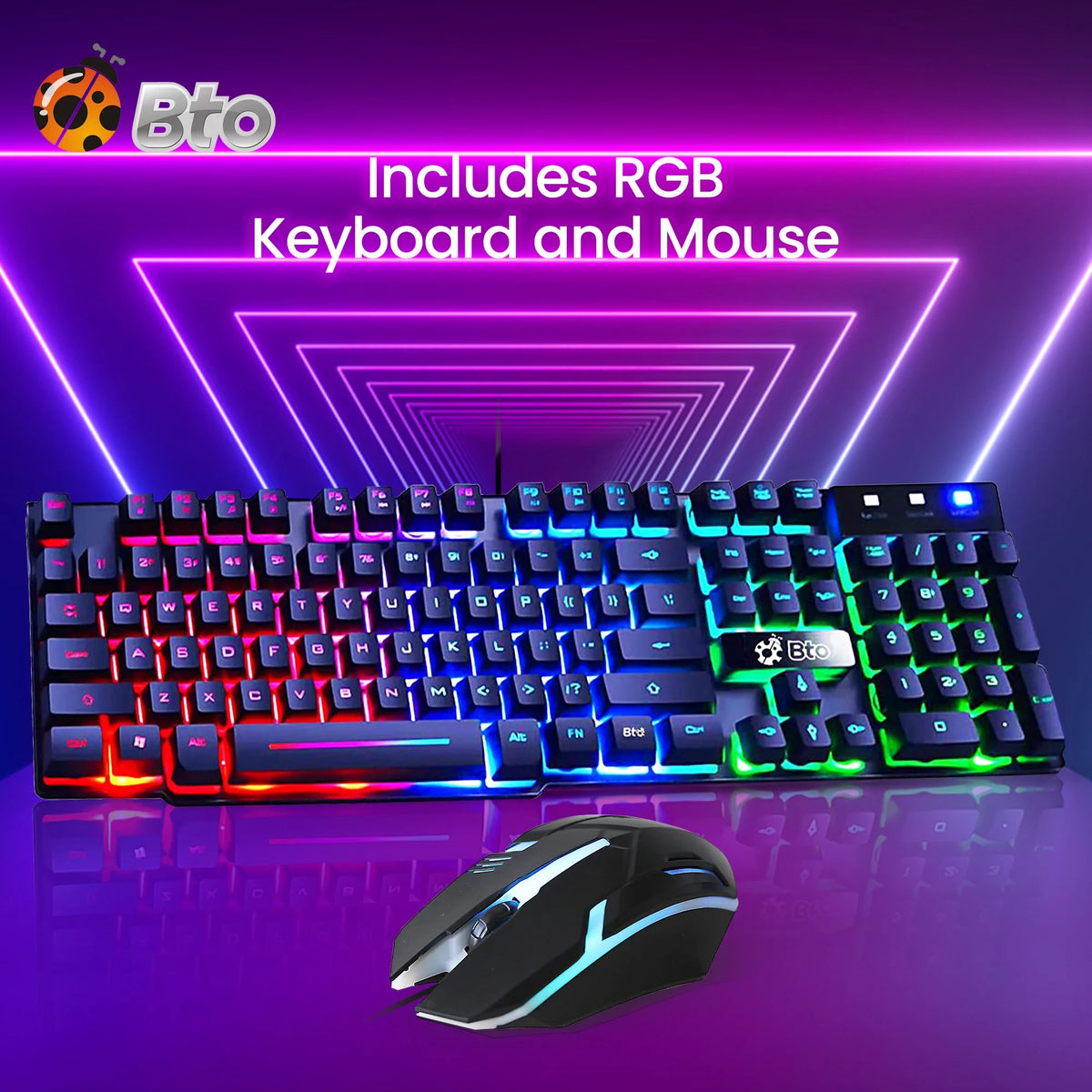 RGB Gaming Desktop Computer PC, Intel i5 6th Gen, AMD Radeon RX 550, 16GB Ram, 1TB SSD, 22 inch Monitor, Keyboard Mouse Headset, WiFi Windows 10 Pro U670