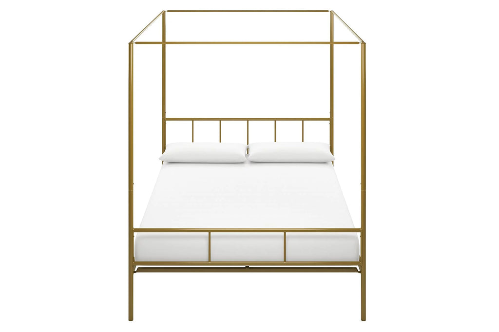 Queen Black Metal Canopy Platform Bed Frame J725