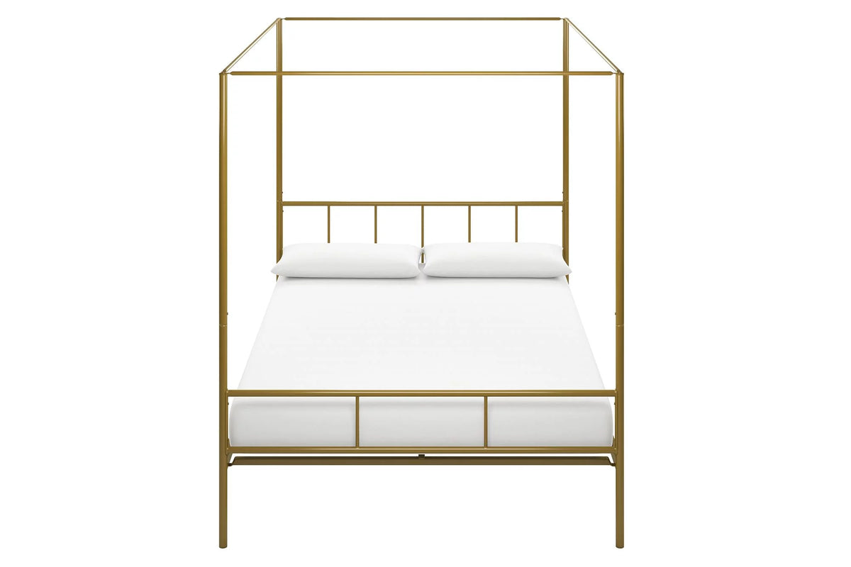 Queen Black Metal Canopy Platform Bed Frame J725
