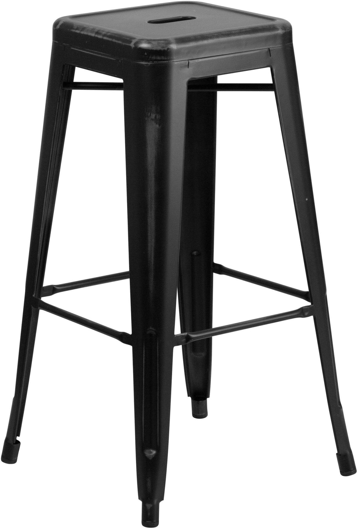 Black Metal Indoor-Outdoor Barstool G202