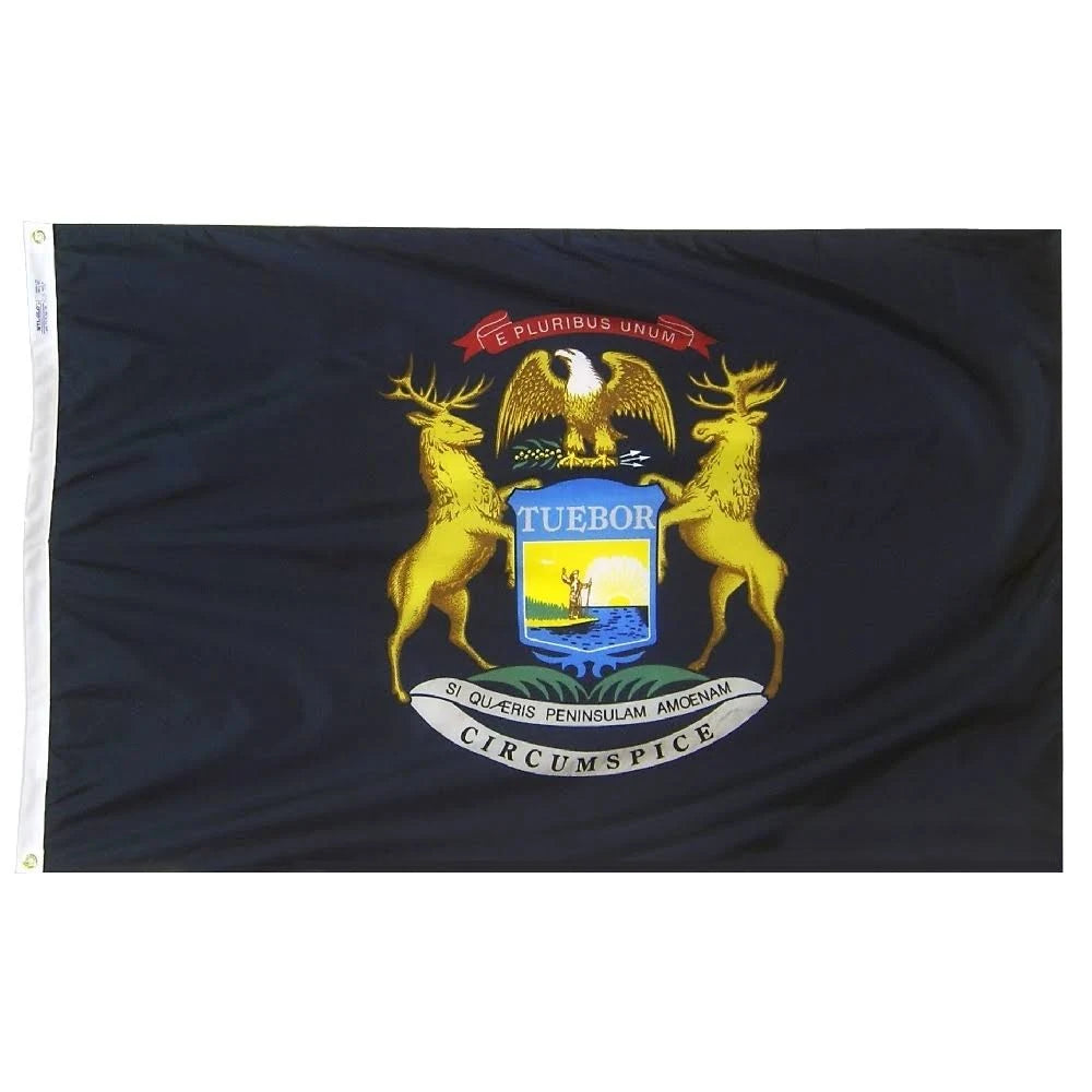 Michigan Flag 8 ft x 12 ft Nylon D35753