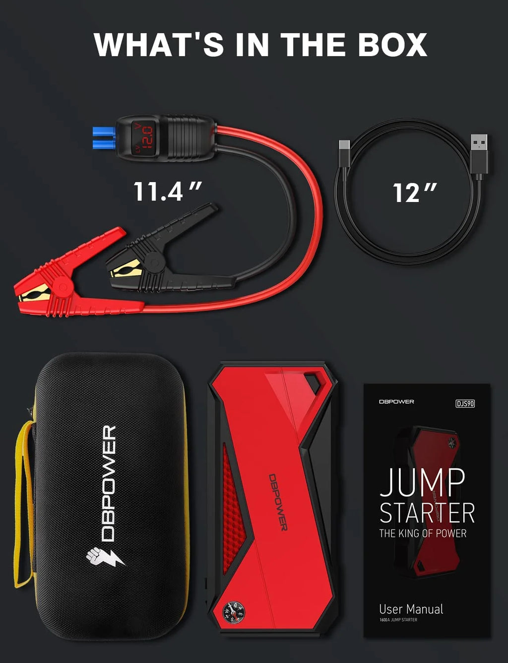1600A Peak 18000mAh Portable Car Jump Starter K342918