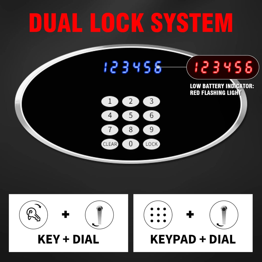 Fireproof Security Safe Box with Keys & Pass Code X251588