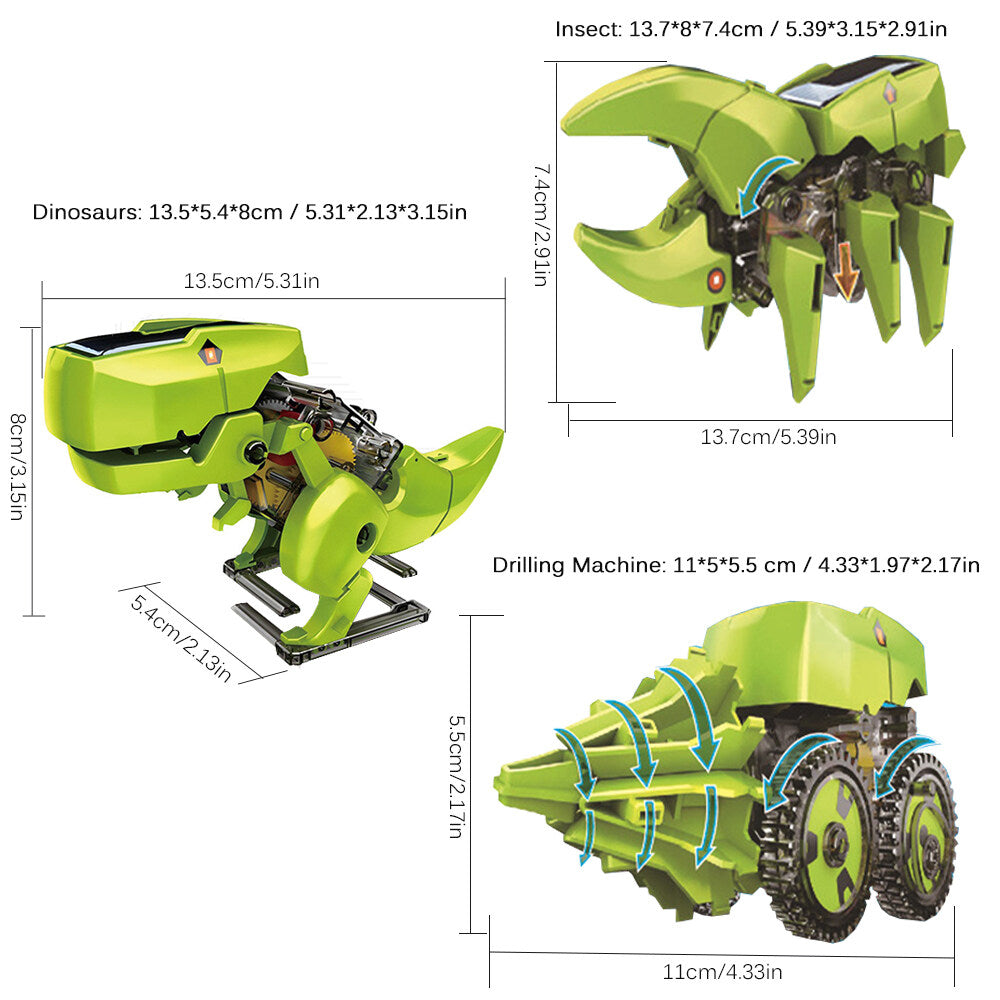 3 in 1 Solar Robot DIY STEM Science Toy Set U3944
