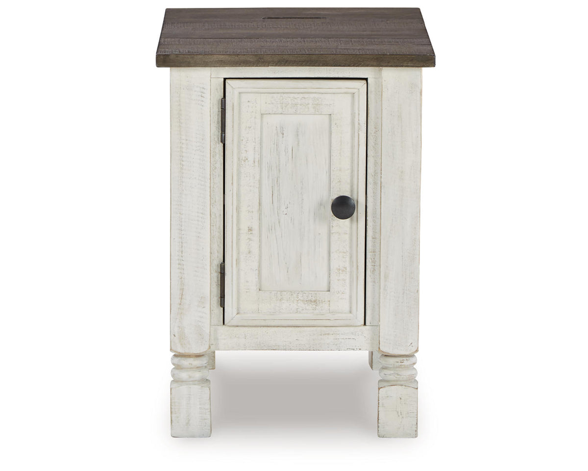 White/Gray Chairside End Table I580