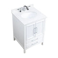 24 in. White Bath Vanity with Cultured Marble Top and White Basin H936875