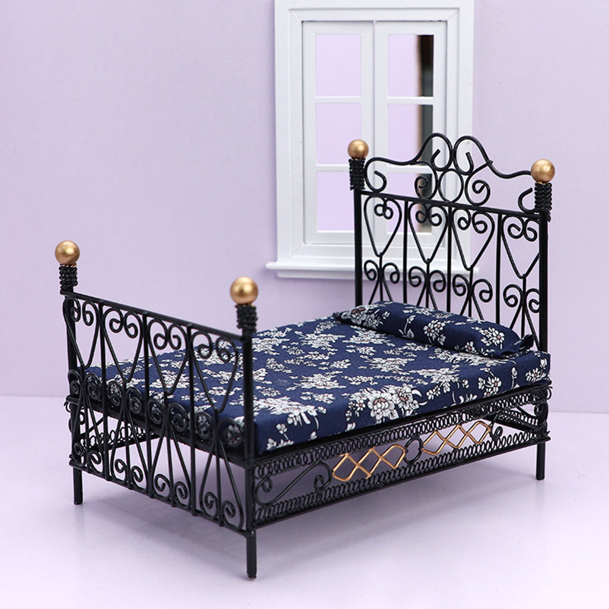 Metal Dollhouse Double Bed T6425
