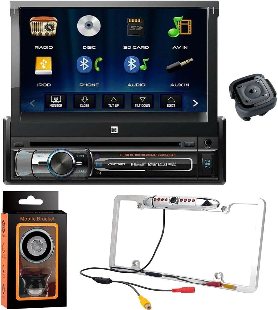 7 LED Backlit Touchscreen Single DIN Car Stereo with Rear Camera E546