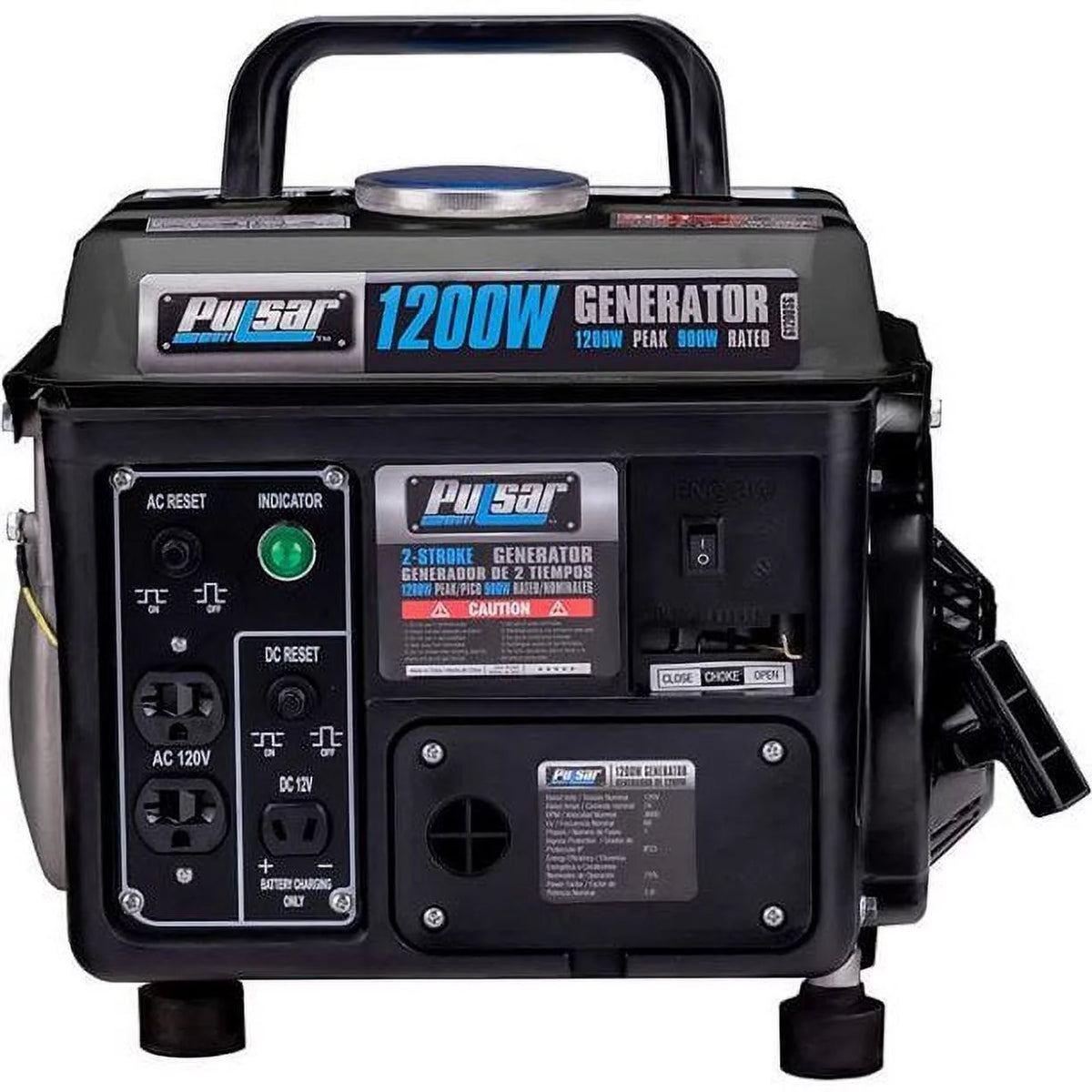 Portable Gas-Powered Generator with Carrying Handle, 1200W, Black/Gray F3352