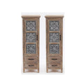 2 Drawer Wood Tall Tower Cabinet Set of 2 Z733