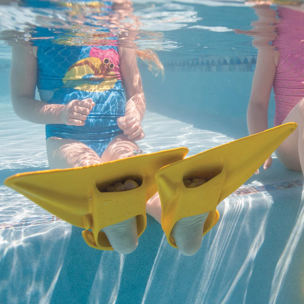 Yellow Rubber Kids Swim Fins A4854