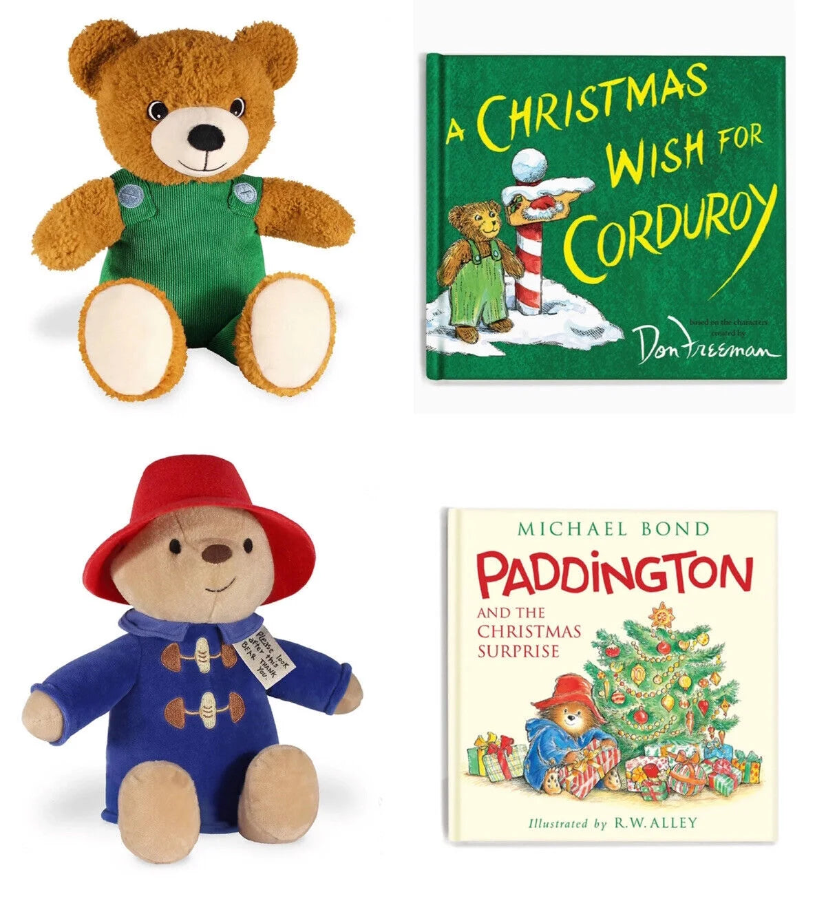 Paddington Bear & Corduroy Plush 12” BUNDLE E476