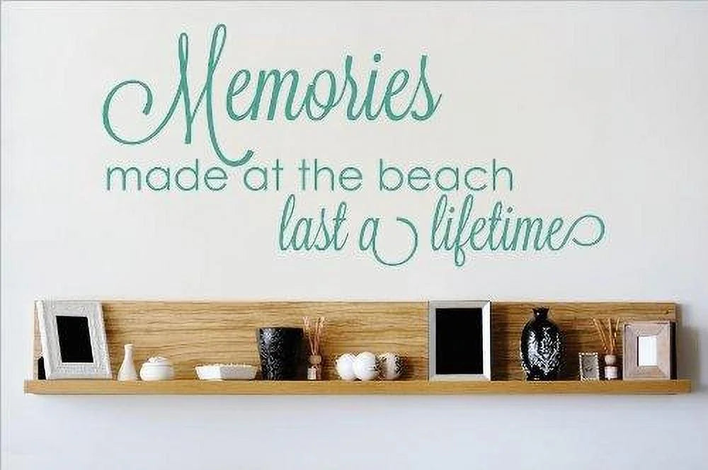 Teal Beach Wall Decal - 13 Inch x 29 Inch G2759