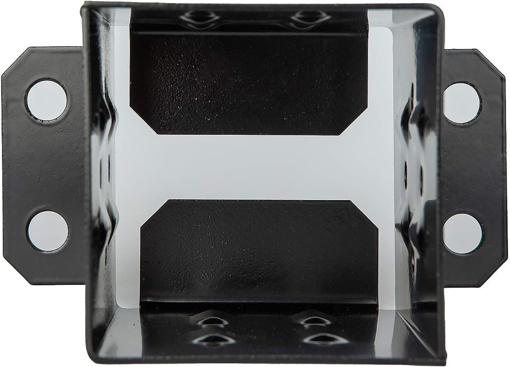 4 Pack Black Steel Fence Post Base Brackets for 4x4 Wood Y709