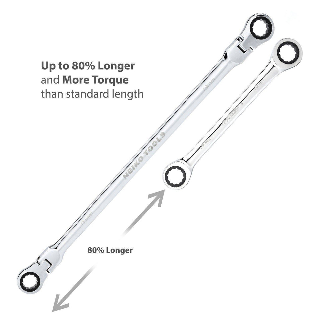 5 PC Metric Flexible Head Ratcheting Wrench Set Q4913