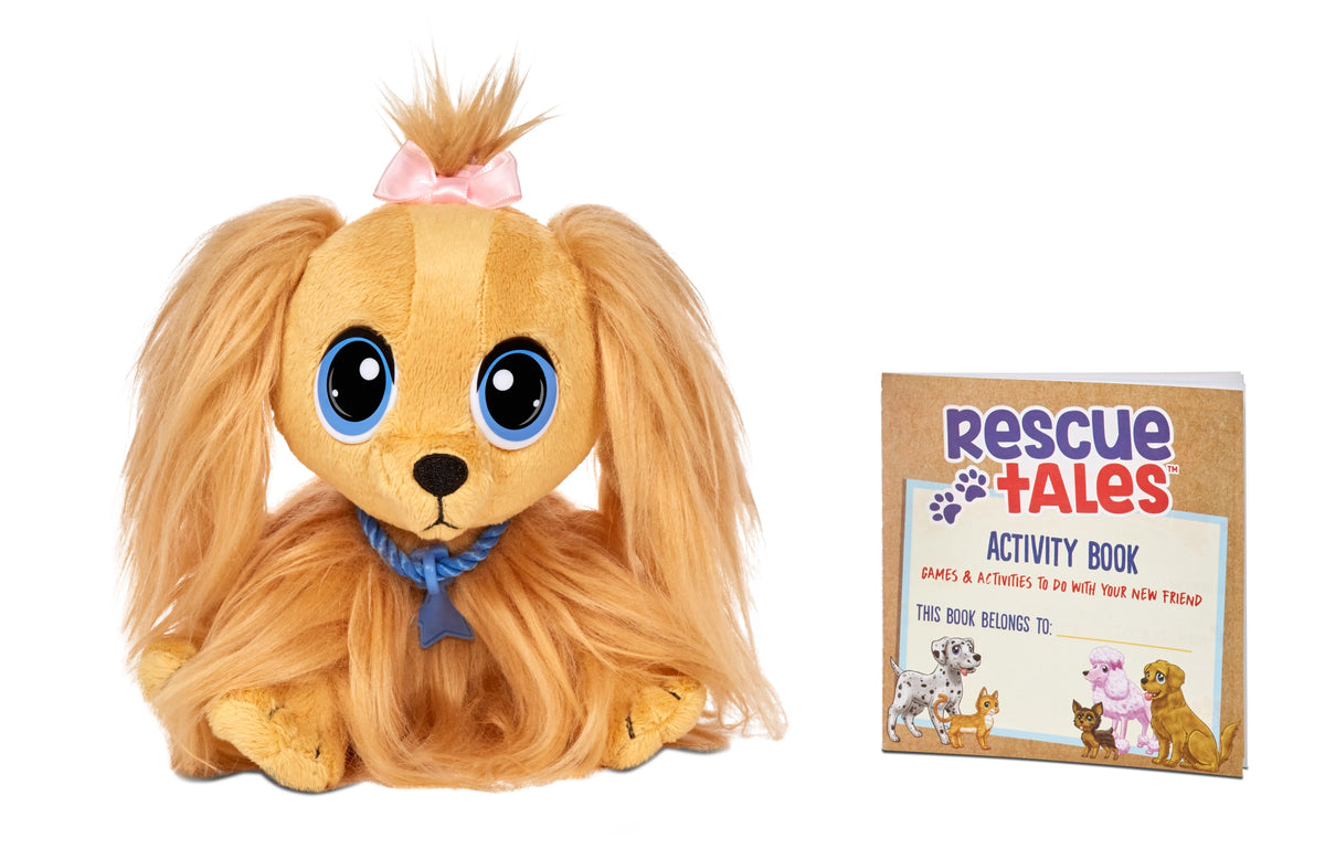 Cocker Spaniel Plush Pet Toy with Collar, Tag, Doghouse, Stickers, Ages 3+ N103681