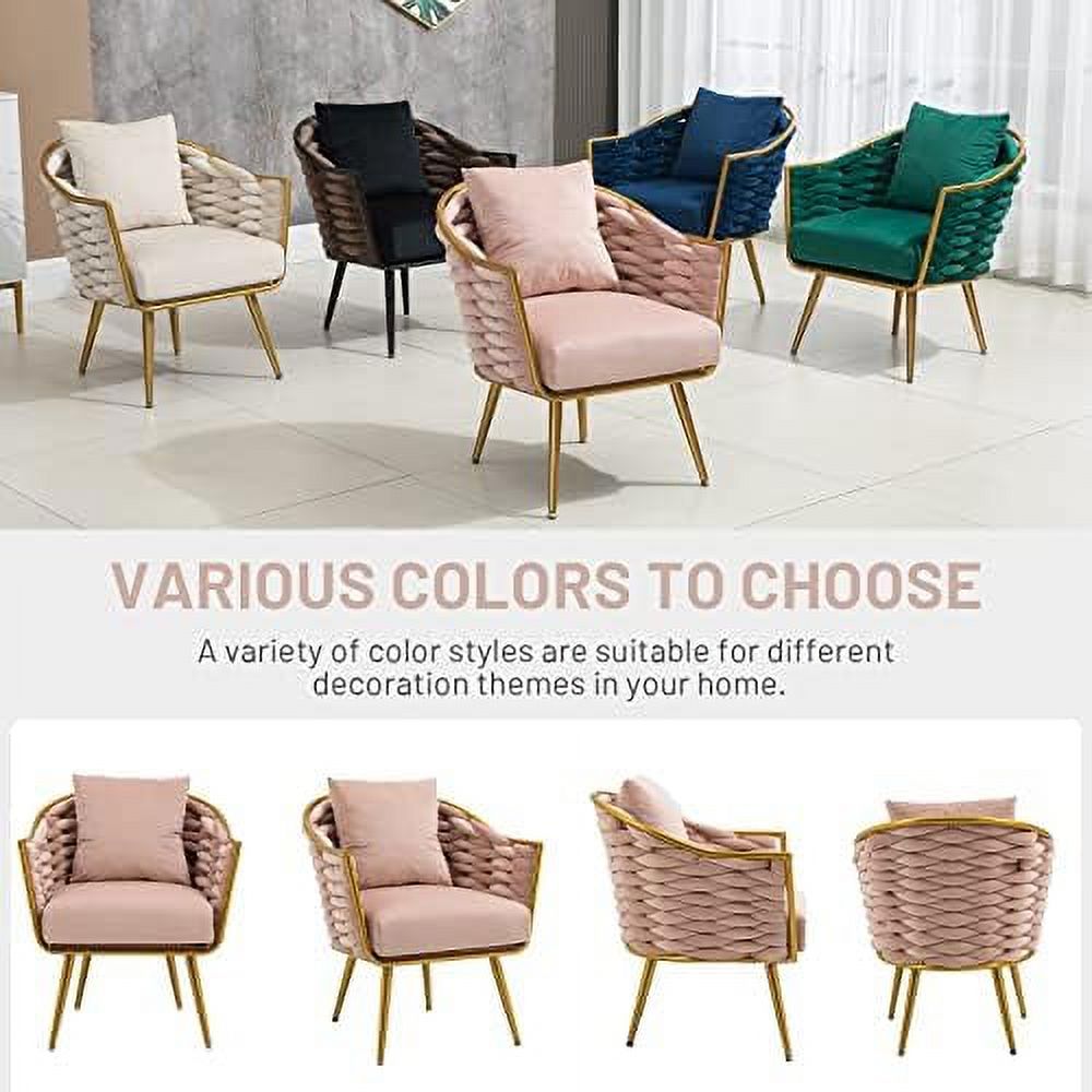 Navy Velvet Accent Chair with Pillow V33655