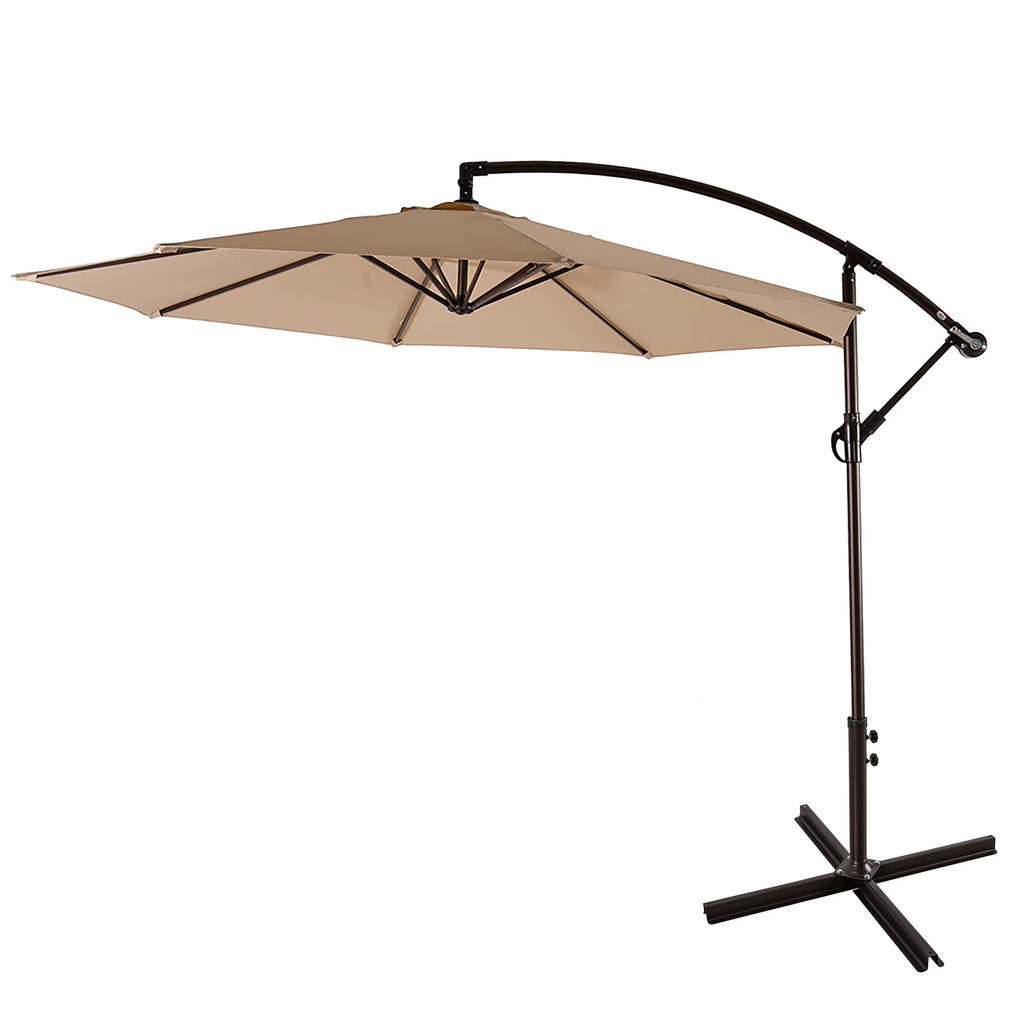 Beige 10 Ft Cantilever Offset Umbrella D281799